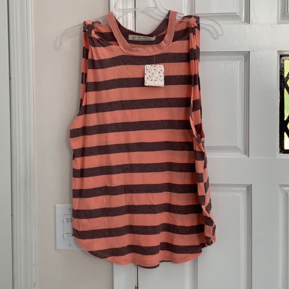 We The Free The Twist Stripe Tank Coral Light M